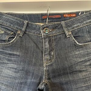 Chip & Pepper Dark Wash Flare Jeans Laguna Beach size 5